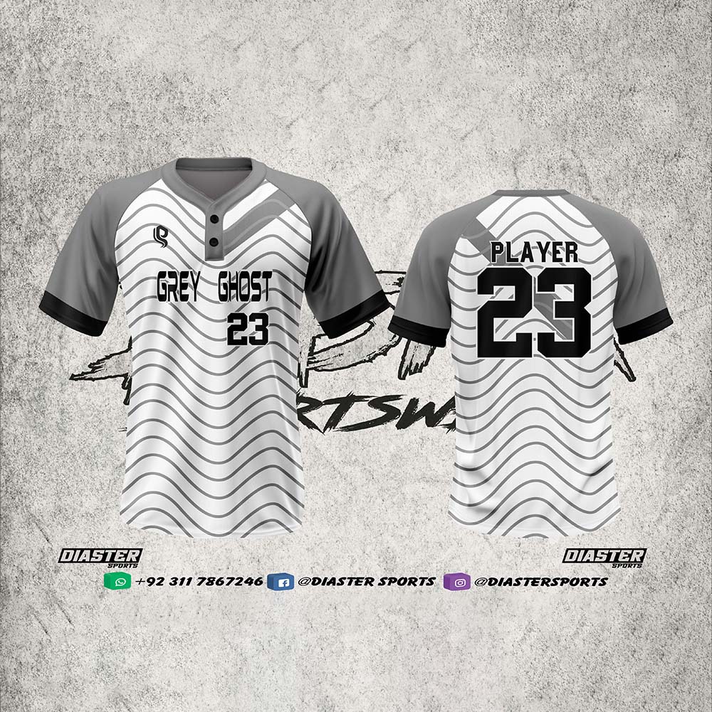 Diaster Sports Men’s 2-Button Baseball Shirts