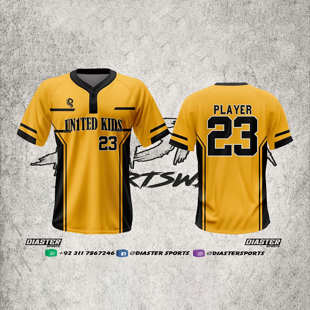Diaster Sports Men’s 2-Button Baseball Shirts