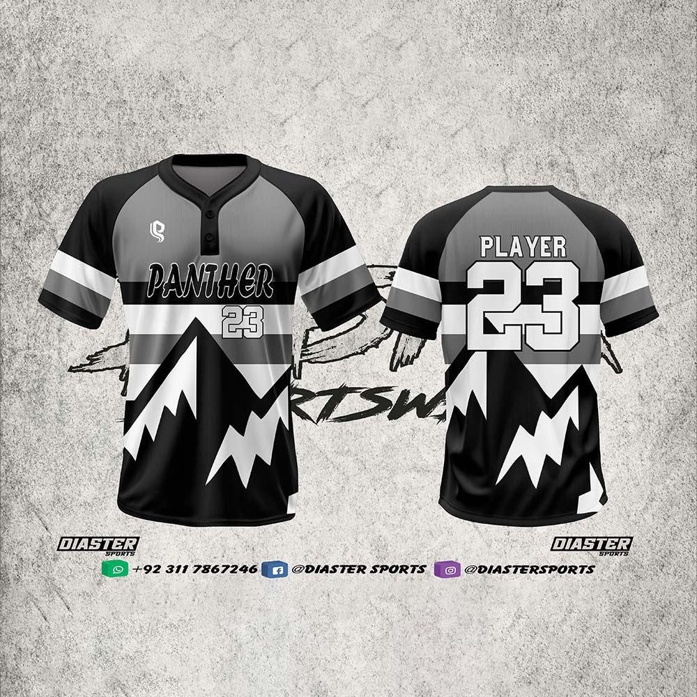 Diaster Sports Men’s 2-Button Baseball Shirts