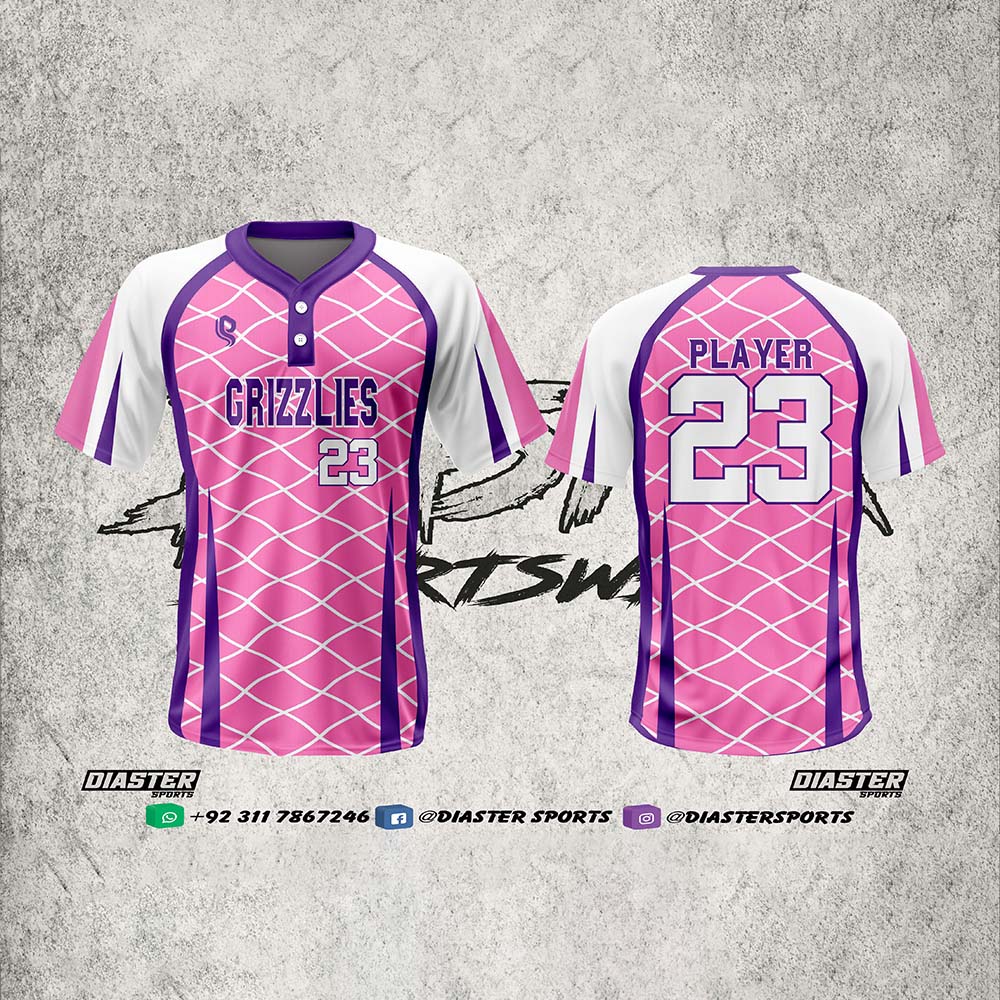 Diaster Sports Men’s 2-Button Baseball Shirts